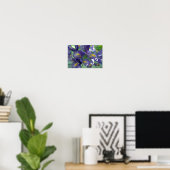 Paars Iris Flower Art-Poster Poster (Thuiskantoor)