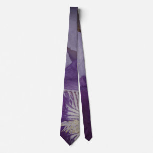 Paars Iris Flral Detail Stropdas