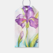 Paars Iris Gift Label Cadeaulabel (Voorkant)