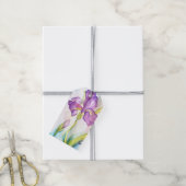 Paars Iris Gift Label Cadeaulabel (Met Touw)