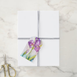 Paars Iris Gift Label Cadeaulabel