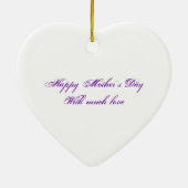 Paars Iris Heart Ornament (Achterkant)