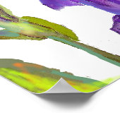 Paars Iris irises floral Flowers Poster (Hoek)