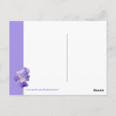 Paars Iris paars Briefkaart (Achterkant)