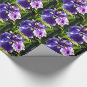 Paars Iris-pakpapier Cadeaupapier (Hoek)