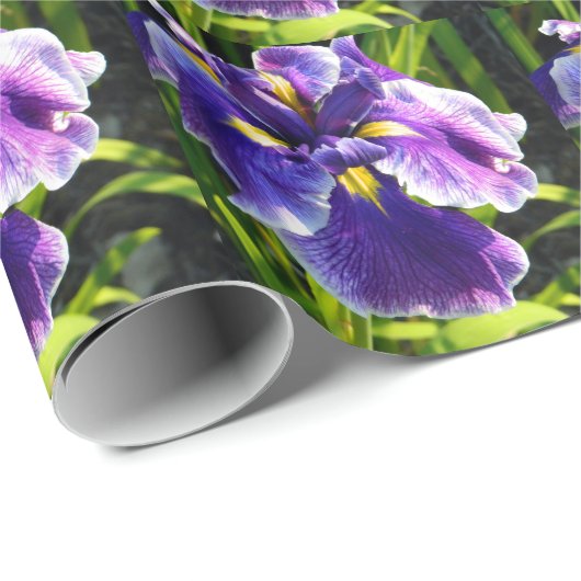  Paars Iris-pakpapier Cadeaupapier (Rol Hoek)