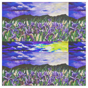 Paars Iris Storm Stof