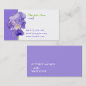Paars Iris Visitekaartje (Voorkant / Achterkant)