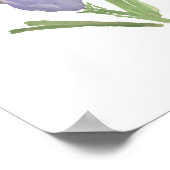 Paars Iris Waterverf Schilderend Poster (Hoek)