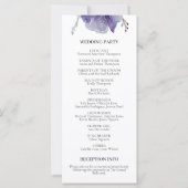 Paars Iris Waterverf Wedding Programme (Achterkant)