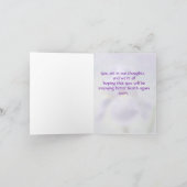 Paars Iris Wenskaart Kaart (Binnen)