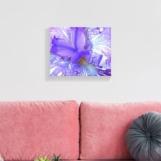 Paars Iris Wrapped Canvas (Insitu (Woonkamer))
