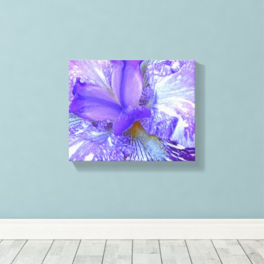 Paars Iris Wrapped Canvas Afdruk (Insitu (Houten vloer))