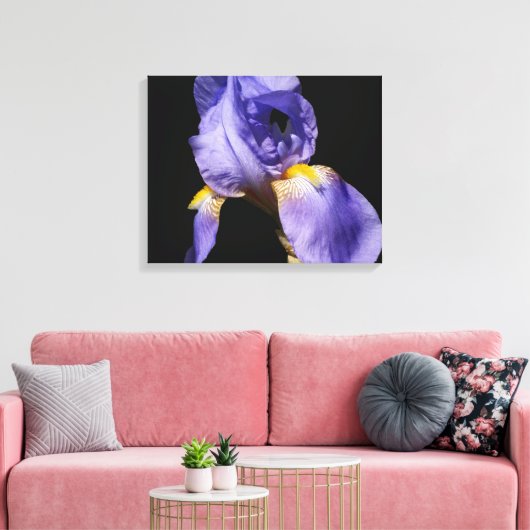Paars Iris Wrapped Canvas Afdruk (Insitu (Woonkamer))