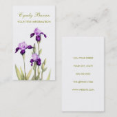 Paars Irises Visitekaartje (Voorkant / Achterkant)