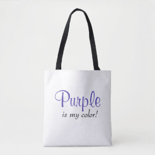 Paars Is Mijn Kleur Citaat Tote Bag