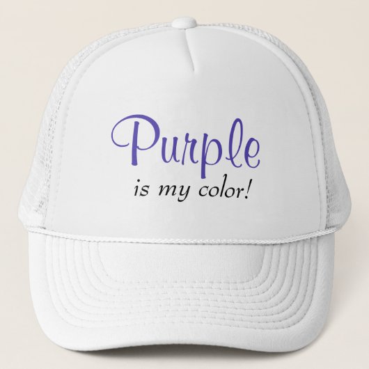 Paars Is Mijn Kleur Meid Trucker Pet (Voorkant)