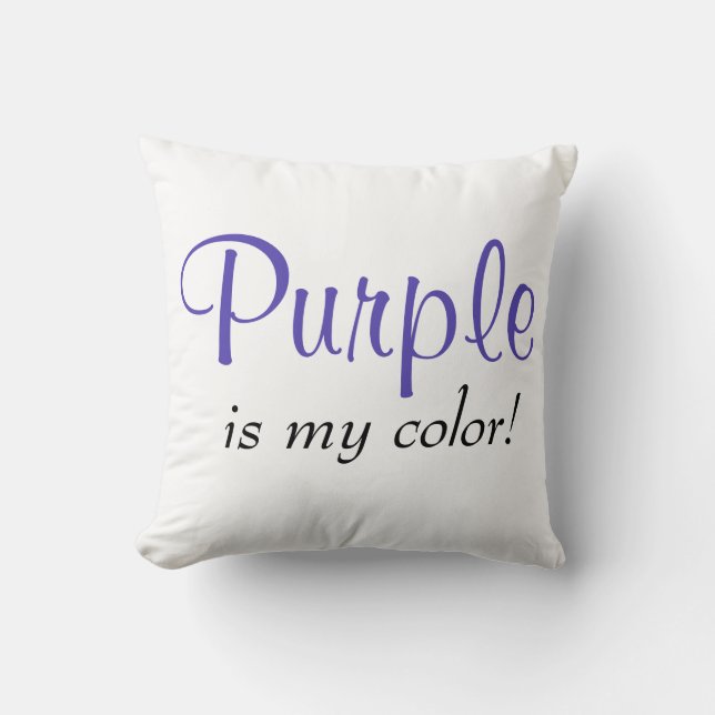 Paars Is Mijn Kleur Quote Kussen (Voorkant)
