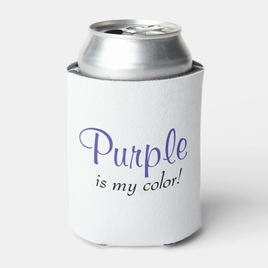 Paars Is Mijn Kleur Schattig Blikjeskoeler (Blikje Voorkant)
