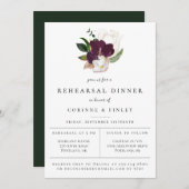 Paars Ivoor Bloemencenaatdiner Aankondiging (Voorkant / Achterkant)