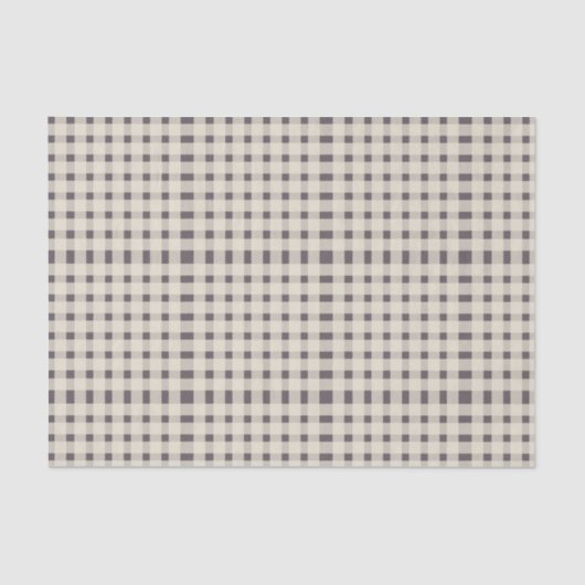 Paars Ivory Gingham Pattern Tissuepapier (Voorkant)