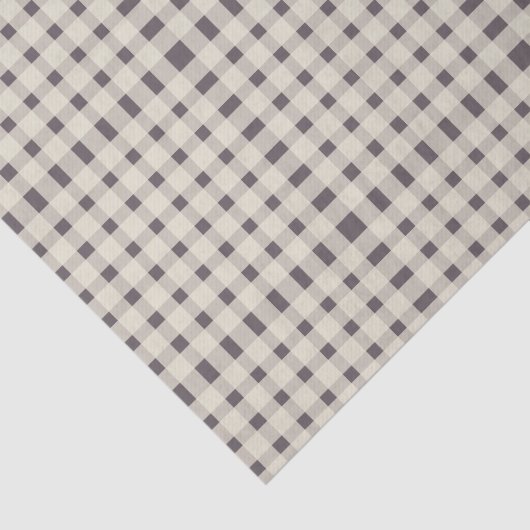 Paars Ivory Gingham Pattern Tissuepapier (Detail)