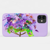 Paars jacaranda waterverf mooie kunst Case-Mate iPhone case (Achterkant (horizontaal))