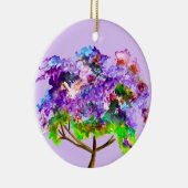 Paars jacaranda waterverf mooie kunst keramisch ornament (Rechts)