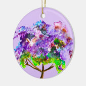 Paars jacaranda waterverf mooie kunst keramisch ornament (Links)