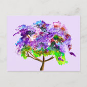 Paars Jacaranda waterverf prima kunst Briefkaart (Voorkant)