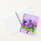 Paars Jacaranda waterverf prima kunst Notitieboek (Binnen)