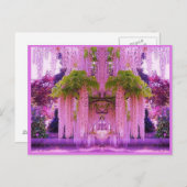 Paars Japans Briefkaart (Voorkant / Achterkant)