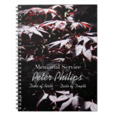Paars Japans Maple Memorial Service Guest Book Notitieboek (Voorkant)
