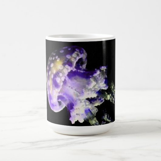 Paars Jelly Fish Design Monogram Mok (Center)