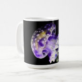 Paars Jelly Fish Design Monogram Mok (Voorkant links)