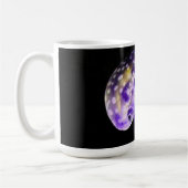 Paars Jelly Fish Design Monogram Mok (Links)