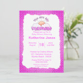 Paars jij bent mijn zonneschijn Baby shower Kaart (Staand voorkant)