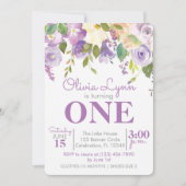 Paars jongetje eerste uitnodiging (Voorkant)