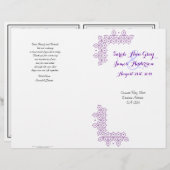 Paars Joods trouwprogramma (Voorkant / Achterkant)