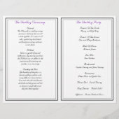 Paars Joods trouwprogramma (Achterkant)