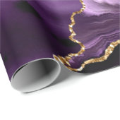 Paars Jouw naam met marmer  ompakken papier (Rol Hoek)