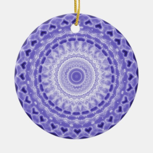 Paars Joy Mandala Kaleidoscope Pattern Keramisch Ornament (Voorkant)