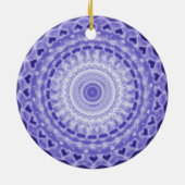 Paars Joy Mandala Kaleidoscope Pattern Keramisch Ornament (Achterkant)