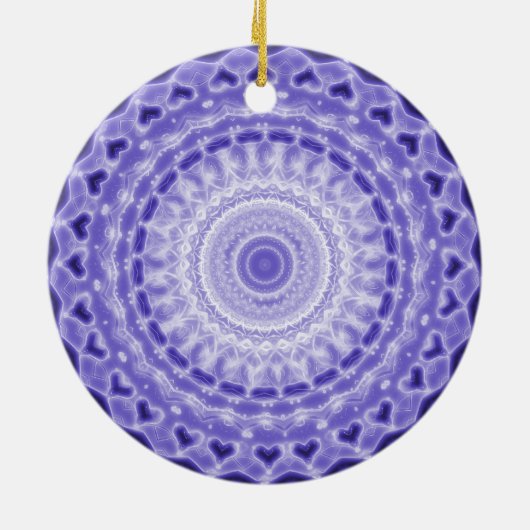Paars Joy Mandala Kaleidoscope Pattern Keramisch Ornament (Achterkant)