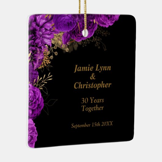 Paars Jubileum voor het binden van touw Keramisch Ornament (Rechts)