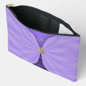 Paars juweel textiel illusie met monogram etui (Open)