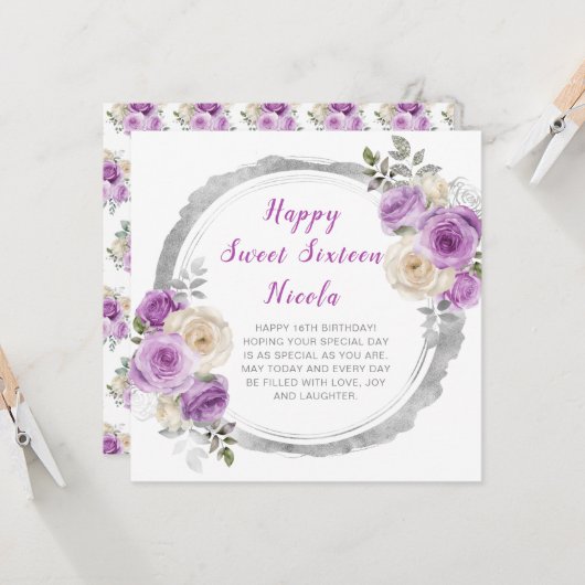 Paars Kaart (Voorkant / Achterkant in situ)