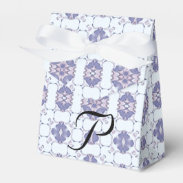 Paars Kaleidoscoop Patroon #1 Monogram Bedankdoosjes
