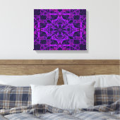 Paars kaleidoscoop patroon canvas afdruk (Insitu (Slaapkamer))