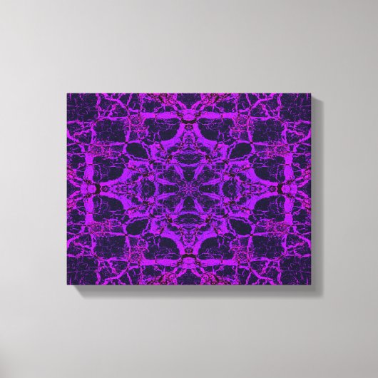 Paars kaleidoscoop patroon canvas afdruk (Voorkant)
